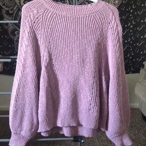 Mauve knit oversized sweater